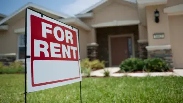 For rent sign board.